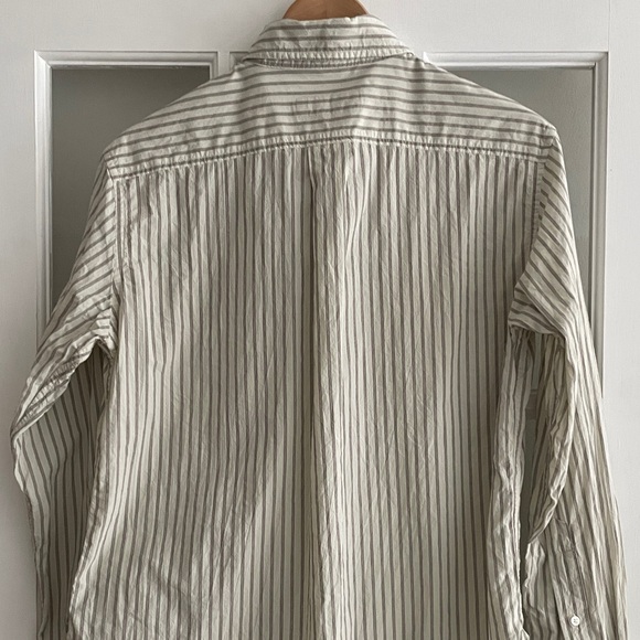 Buck Mason Beige Striped Button-Down Shirt - Picture 5 of 6
